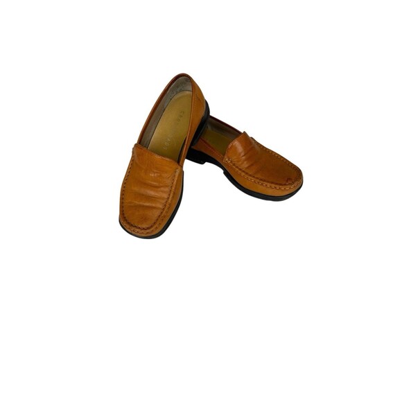 Crossroads Women's Leather Loafers Size 7.5 Carmel Brown Classic Slip-On Flats - Picture 2 of 9